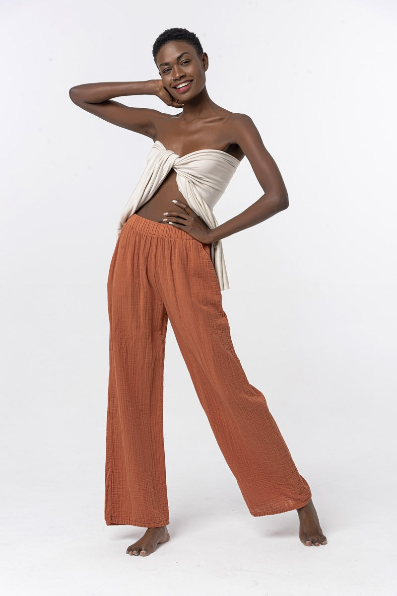 Boho Organic Cotton Terracotta Pants