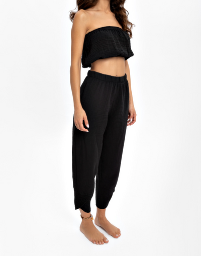 Pure Cotton Strapless Crop Top