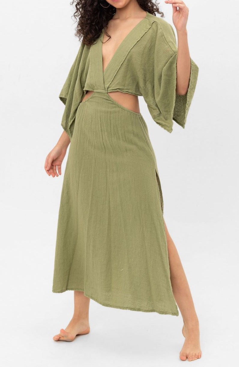 Alma Cotton Cut-Out Dress