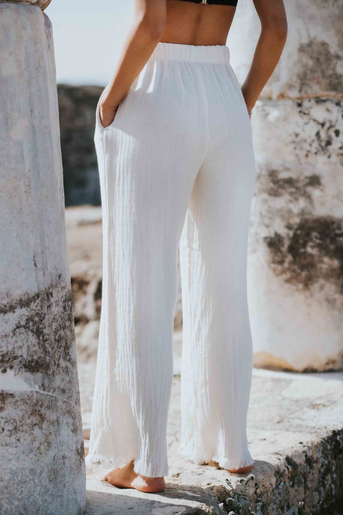 Organic Cotton White Pants