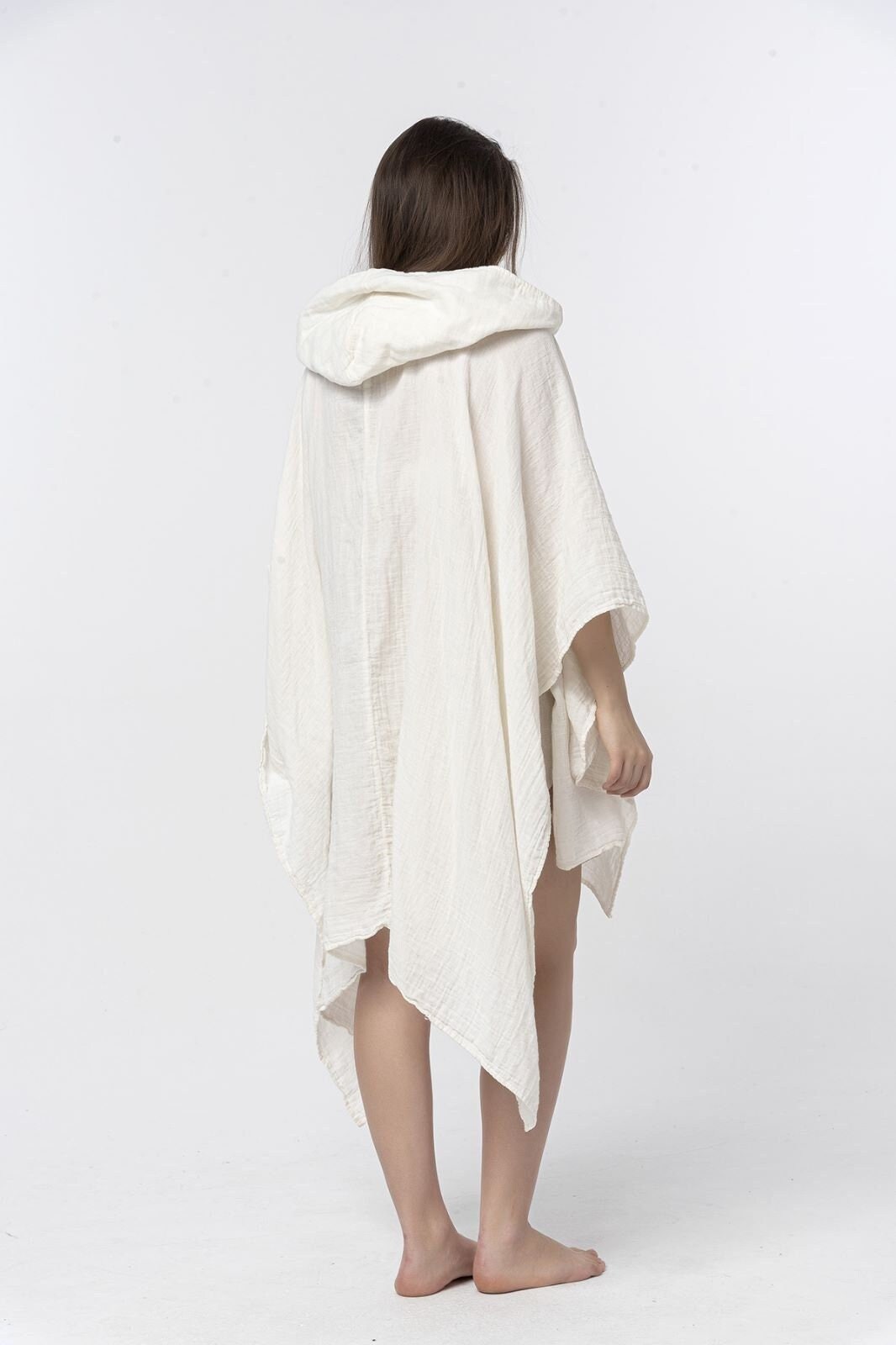 Unisex Cotton Hooded Cloak Kaftan ∆ Meditation Kimono
